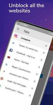 Free VPN Private Browser Proxy Unblock websites screenshot 1