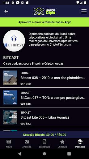 Cotação Bitcoin e Notícias de Criptomoedas por UC screenshot 7