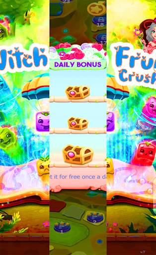 Witch Fruit Crush: Sweet Fruit Match 3 - Puzzle screenshot 1