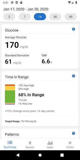 Dexcom CLARITY screenshot 1