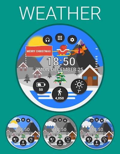Christmas Watch Face Reborn (by HuskyDev) screenshot 1