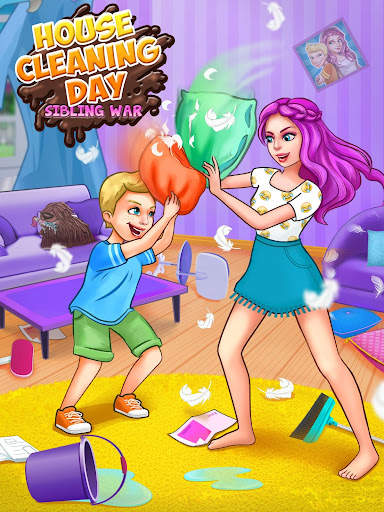 Siblings War - Cleaning Day screenshot 1