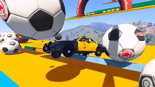 Cop Car Superheroes Stunt Racing screenshot 6