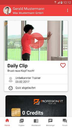PROFESSION FIT screenshot 1