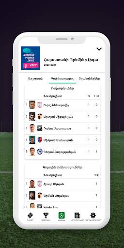 AFScore. Armenian Football live stats, news screenshot 2
