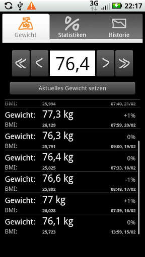 Droid Weight screenshot 1