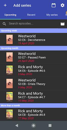 My Next Episode - Series Tracker screenshot 2