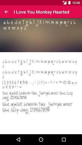 Love Fonts for FlipFont screenshot 2