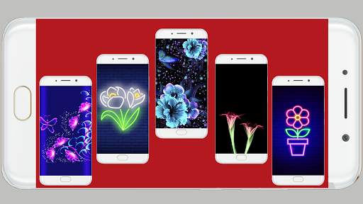 Neon Flower Wallpaper screenshot 2