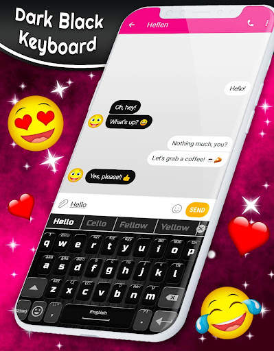 Dark Black Keyboard ⭐ Dark Theme Keyboards Free screenshot 5