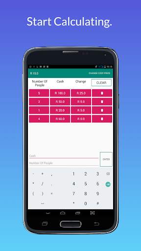 Mzansi Taxi Cash Calculator screenshot 2