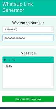WhatsUp Link Generator screenshot 2