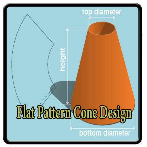 Flat Pattern Cone Design icon