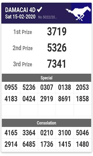 Live 4D Result screenshot 1