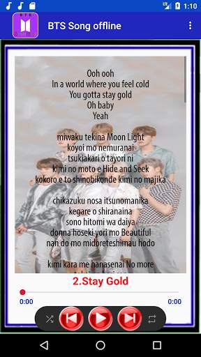 BTS Song Offline - Life goes on(Lyrics) screenshot 3
