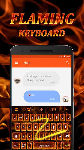 Flaming Fire Keyboard Theme & Emoji Keyboard🔥 screenshot 4