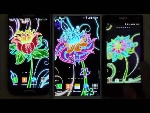 Neon Flowers Live Wallpaper screenshot 1