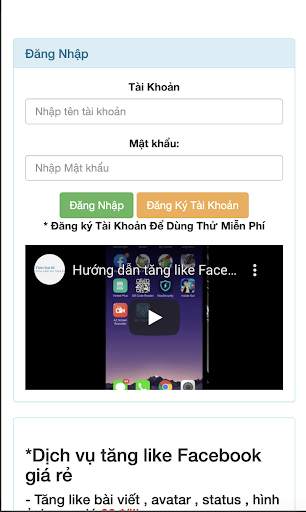 Tăng like Facebook screenshot 1