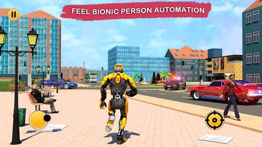 Flying Robot Hero vs Crime City Aliens:Rescue Game स्क्रीनशॉट 1