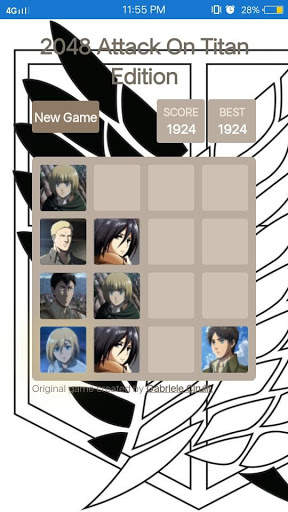 2048 Attack On Titan Edition screenshot 3
