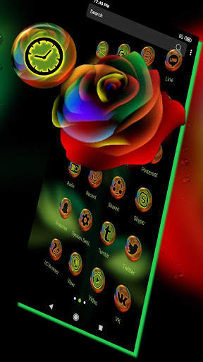 Neon Rose Launcher Theme screenshot 4