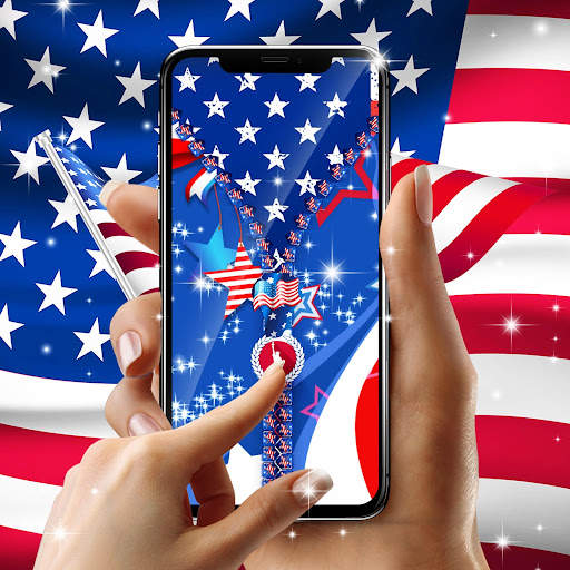 USA flag zipper lock screen screenshot 5