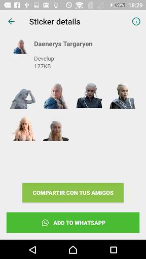 Stickers de Games Of Thrones screenshot 2