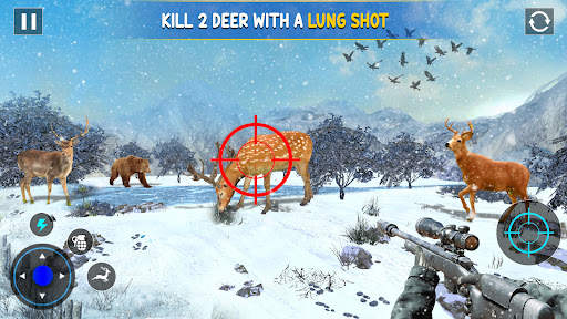 Snow Wild Animal Shooting Game 4 تصوير الشاشة