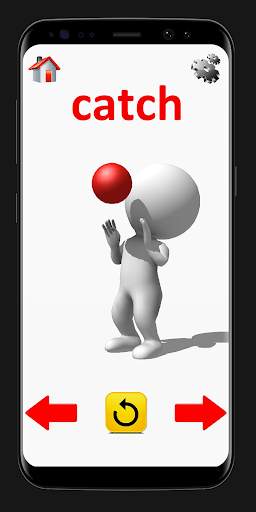 Action Words: 3D Flash Cards screenshot 3