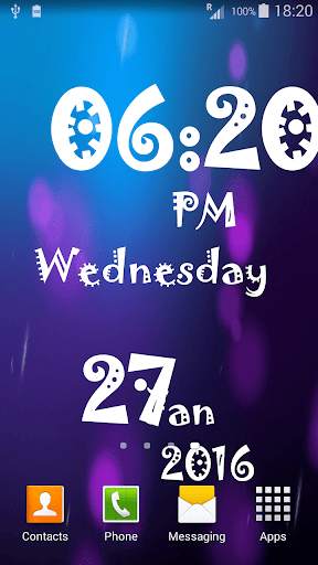 Awesome Clock Live Wallpaper screenshot 3