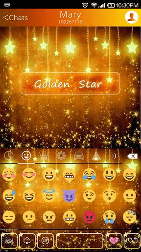 Golden Star Emoji Keyboard screenshot 2