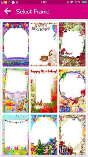 Birthday Photo Frames 2 تصوير الشاشة