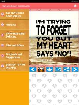 Sad Broken Heart Photos Quotes screenshot 16