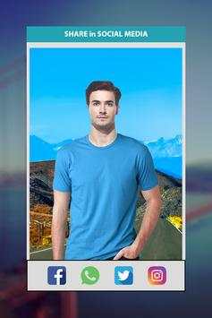 Men T-Shirt Photo Suit Editor 5 تصوير الشاشة