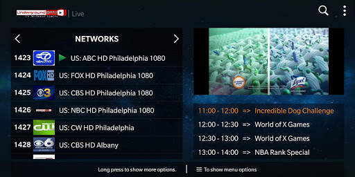 Underground IPTV screenshot 2