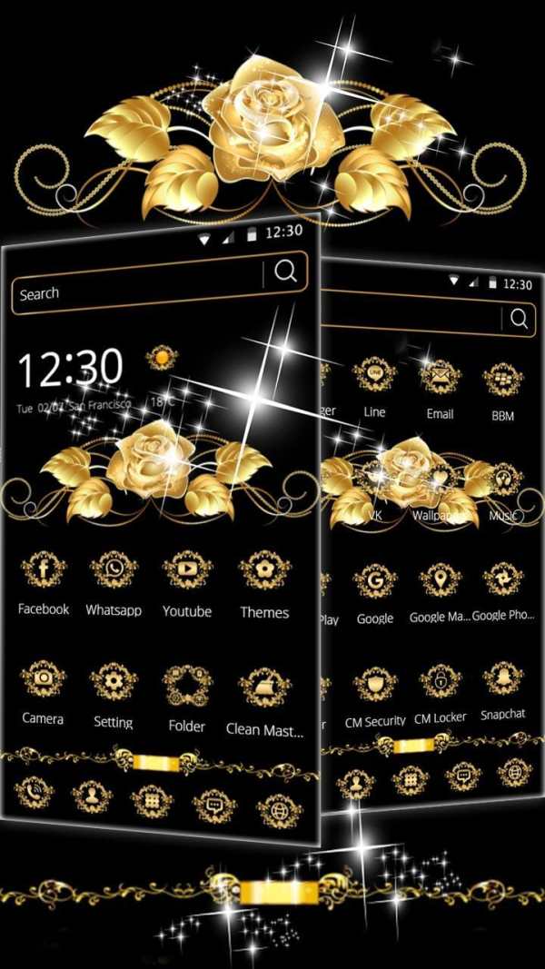 Gold Rose Theme Luxury Gold screenshot 2