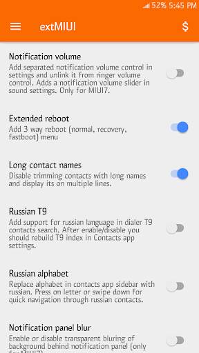 extMIUI [Xposed] screenshot 2