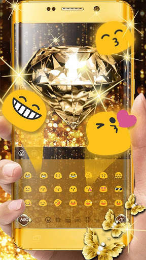 Gold Diamond Glitter Keyboard screenshot 3