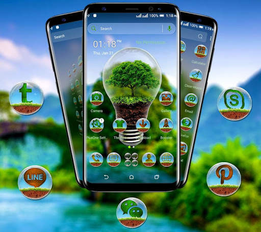 Nature Bulb Launcher Theme скриншот 1