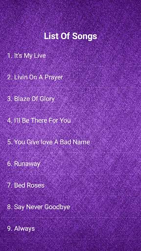 Bon Jovi Songs screenshot 1