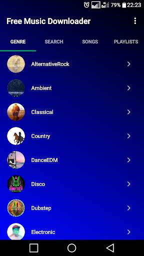 Free music downloader screenshot 1