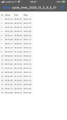 Cycle Time - industrial stopwatch screenshot 8