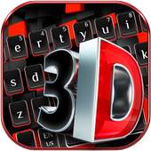 3D Red Black Keyboard Theme 10001002