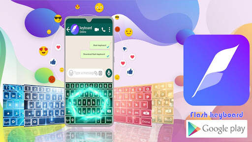 Flash Keyboard - Emoji & Theme скриншот 1