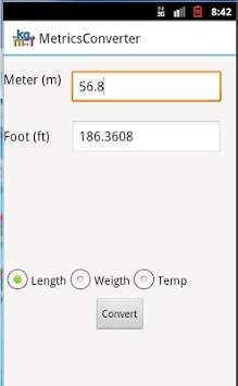Metric Converter screenshot 1