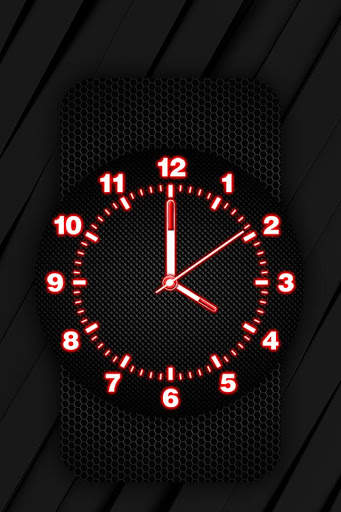 Red Analog Clock Live Wallpaper screenshot 4