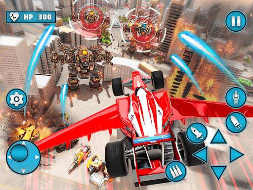 Flying Formula Car Robot Transform: Shooting Games screenshot 9