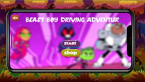 Teen and Beast Boy Titans  Driving screenshot 2