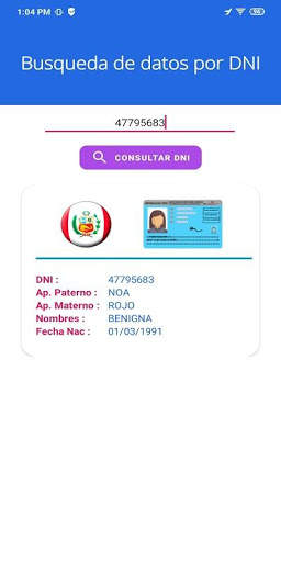 Buscar Consultar Nombres por DNI Perú 2021 screenshot 4