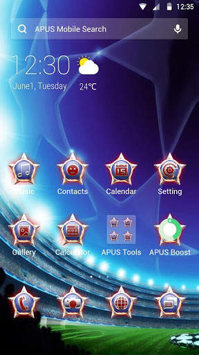 Cool free glow soccer APUS stylish sport theme screenshot 1